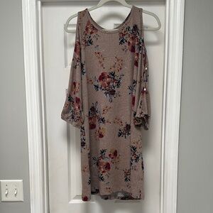 Floral Cold Shoulder Dress